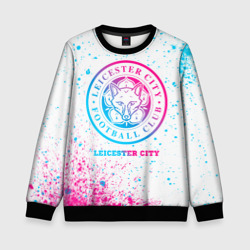 Детский свитшот 3D Leicester City neon gradient style