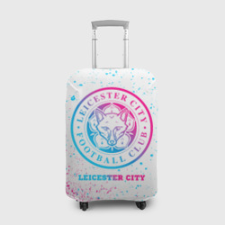 Чехол для чемодана 3D Leicester City neon gradient style