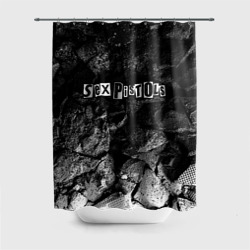 Штора 3D для ванной Sex Pistols black graphite