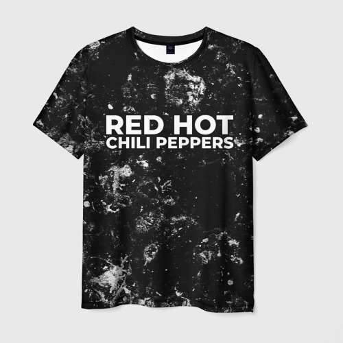 Мужская футболка с принтом Red Hot Chili Peppers black ice, вид спереди №1