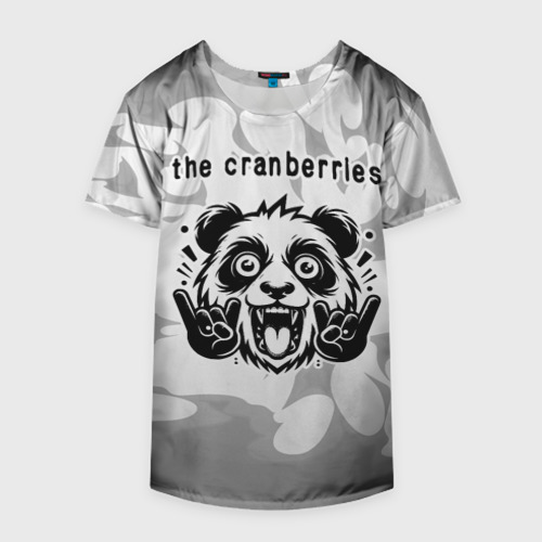 Накидка на куртку 3D The Cranberries рок панда на светлом фоне, цвет 3D печать - фото 4