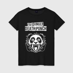 Женская футболка хлопок Five Finger Death Punch rock panda