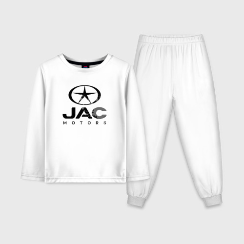 Детская пижама с лонгсливом хлопок Jac - logo, цвет белый