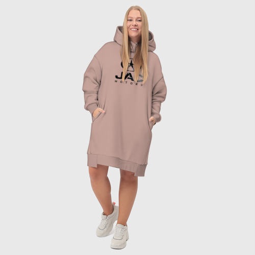 Платье-худи хлопок Jac - logo, цвет пыльно-розовый - фото 7
