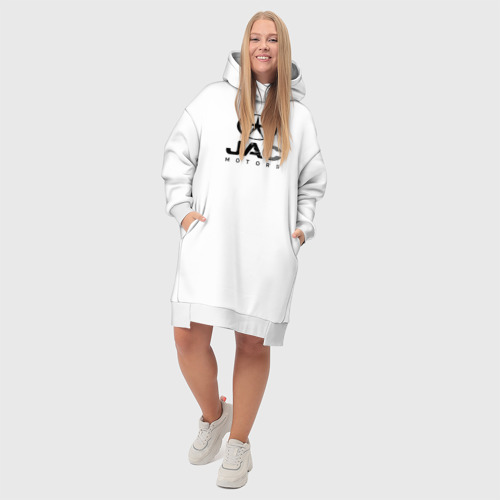 Платье-худи хлопок Jac - logo, цвет белый - фото 7