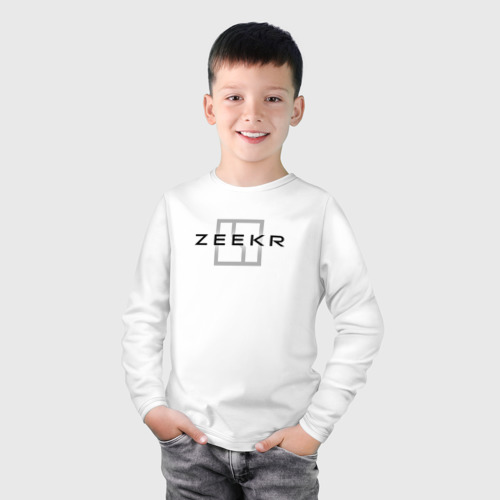 Детский лонгслив хлопок Zeecr - auto, цвет белый - фото 3