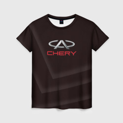 Женская футболка 3D Cherry - logo