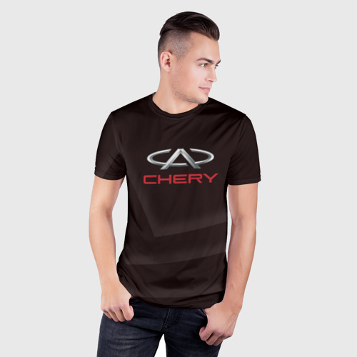 Мужская футболка 3D Slim Cherry - logo, цвет 3D печать - фото 3