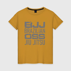 Женская футболка хлопок BJJ Oss джиу-джитсу
