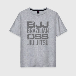 Женская футболка хлопок Oversize BJJ Oss джиу-джитсу