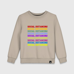 Детский свитшот хлопок Social distancing - социальная дистанция