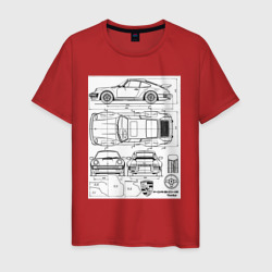 Мужская футболка хлопок Porsche 911 