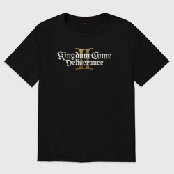 Женская футболка хлопок Oversize Kingdom come 2 deliverance logo