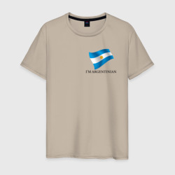 Мужская футболка хлопок I'm Argentinian - motto
