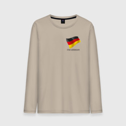 Мужской лонгслив хлопок I'm German - motto