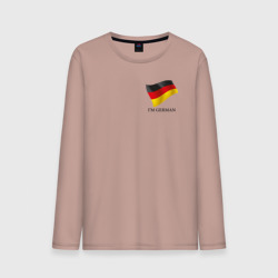 Мужской лонгслив хлопок I'm German - motto