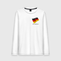 Мужской лонгслив хлопок I'm German - motto