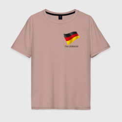 I'm German - motto – Футболка оверсайз из хлопка с принтом купить со скидкой в -16%