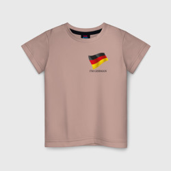 Детская футболка хлопок I'm German - motto