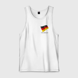 Мужская майка хлопок I'm German - motto