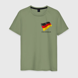 Мужская футболка хлопок I'm German - motto