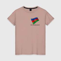 Женская футболка хлопок I'm Azerbaijani - motto