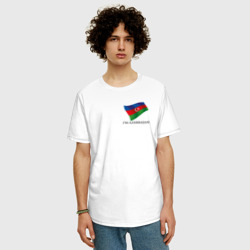 Мужская футболка хлопок Oversize I'm Azerbaijani - motto - фото 2