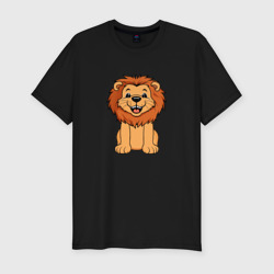 Мужская футболка хлопок Slim Весёлый лев