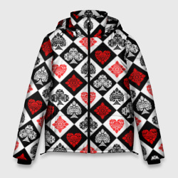 Мужская зимняя куртка 3D Символы масти игральных карт
