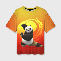 Женская футболка oversize 3D Мастер По - Кунг-фу панда