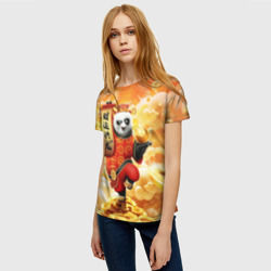 Женская футболка 3D Панда По - Кунг фу панда - фото 2