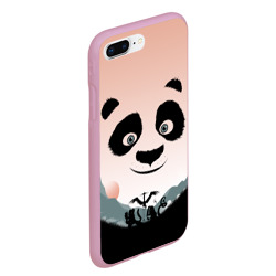 Чехол для iPhone 7Plus/8 Plus матовый Силуэт кунг фу панда - фото 2