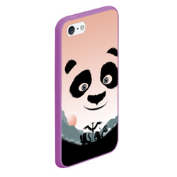 Чехол для iPhone 5/5S матовый Силуэт кунг фу панда - фото 2