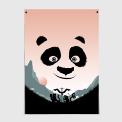 Постер Силуэт кунг фу панда