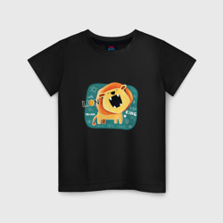 Храбрый король лев – Детская футболка хлопок с принтом купить со скидкой в -20%