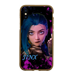 Чехол для iPhone XS Max матовый Arcane Jinx NEON