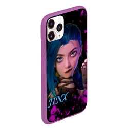 Чехол для iPhone 11 Pro Max матовый Arcane Jinx NEON - фото 2