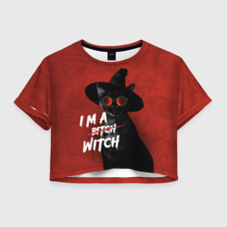 Женская футболка Crop-top 3D I am witch