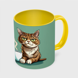 Перерыв на кофе - кот – Кружка с полной запечаткой с принтом купить