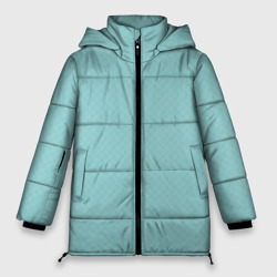 Женская зимняя куртка Oversize Светлый бирюзовый паттерн однотонный