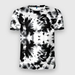 Серо белый тайдай – Мужская футболка 3D Slim с принтом купить со скидкой в -9%