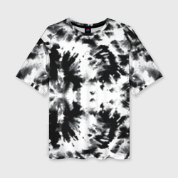Серо белый тайдай – Женская футболка oversize 3D с принтом купить со скидкой в -50%