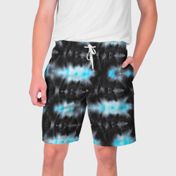 Сине чёрный тайдай – Мужские шорты 3D с принтом купить