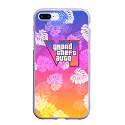 Чехол для iPhone 7Plus/8 Plus матовый Grand Theft Auto VI - пальмы