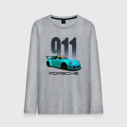 Мужской лонгслив хлопок Cпортивный автомобиль Porsche