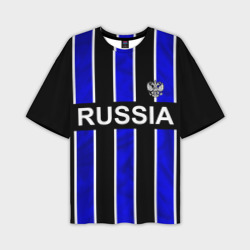 Россия- черно-синяя униформа – Мужская футболка oversize 3D с принтом купить со скидкой в -50%
