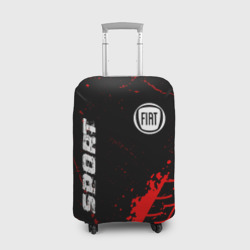 Чехол для чемодана 3D Fiat red sport tires