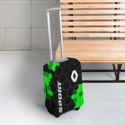 Чехол для чемодана 3D Renault green sport hexagon - фото 2