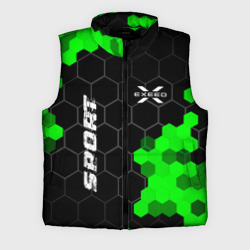 Мужской жилет утепленный 3D Exeed green sport hexagon