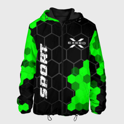 Мужская куртка 3D Exeed green sport hexagon